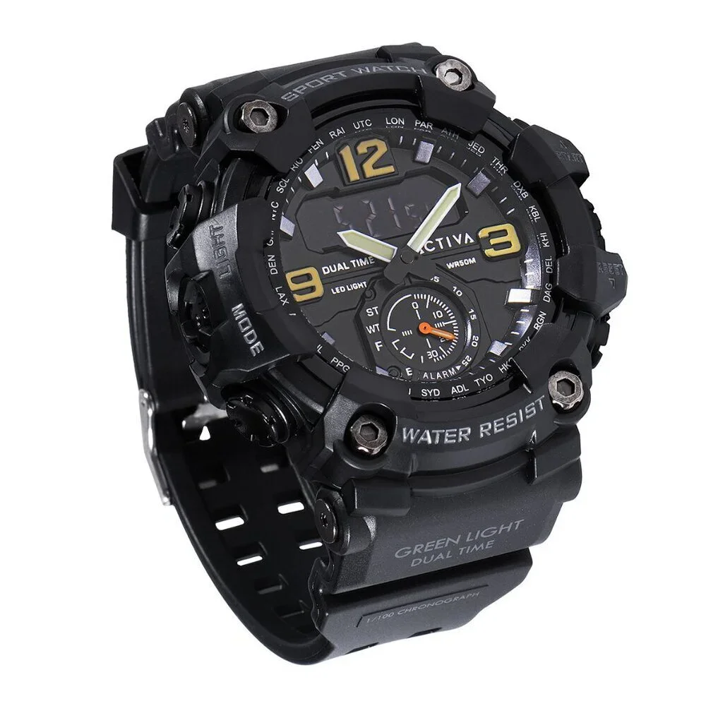 Activa X Invicta BlackOps Digital Men's Watch - 56mm, Black (ACW1637-001)